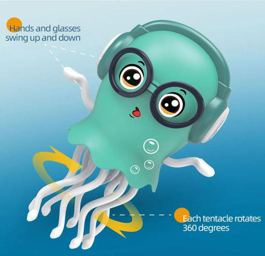 Dancing Jelly Fish Toy, Light-up Musical Octopus with 360° Rotating Tentacles, Interactive Educational Kids Toy Dancing Jelly Fish - Random Colour