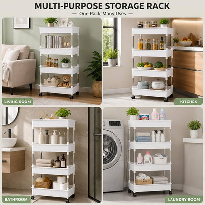 Rolling 4 layer multipurpose trolley