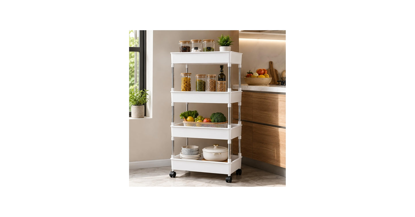 Rolling 4 layer multipurpose trolley