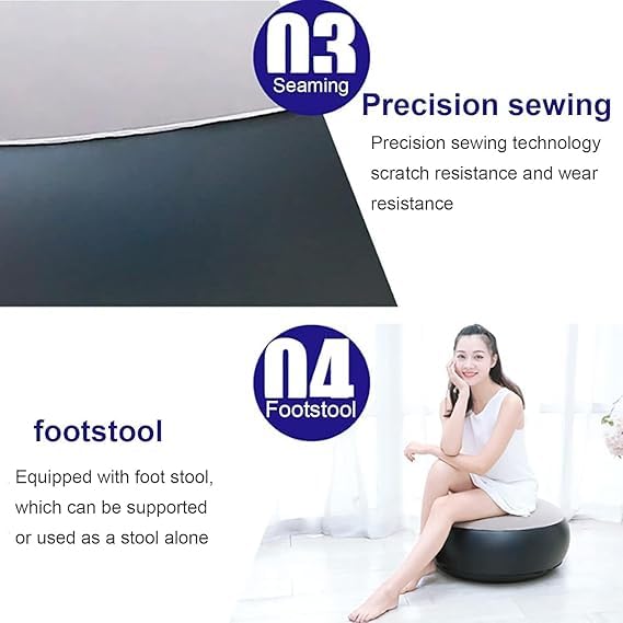 Inflatable Air Sofa Chair with Foot Rest & Electric Pump