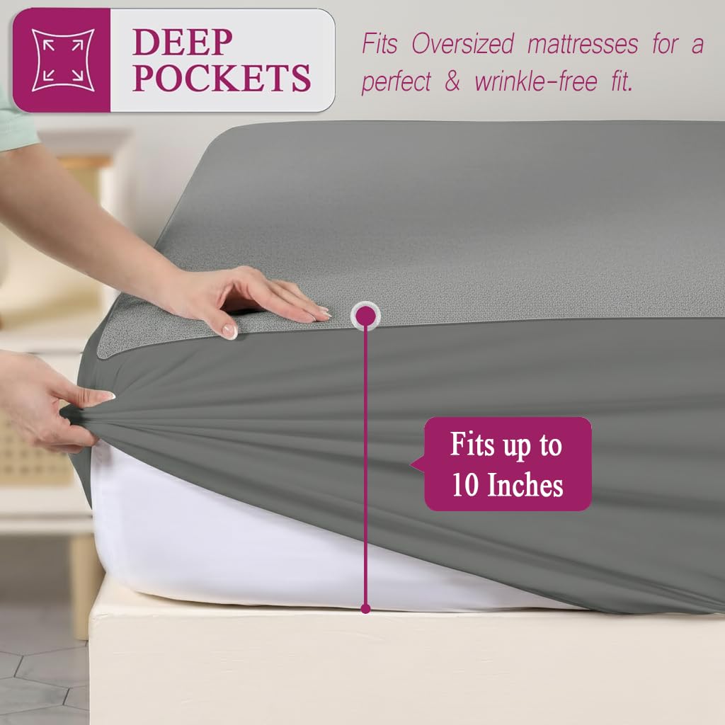 Trance 100% Waterproof Mattress Protector for Double Bed King Size 78x72 Inches |