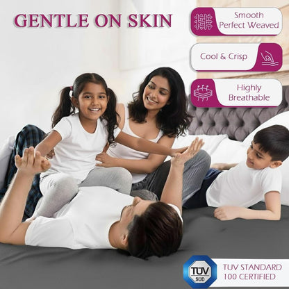 Trance 100% Waterproof Mattress Protector for Double Bed King Size 78x72 Inches |