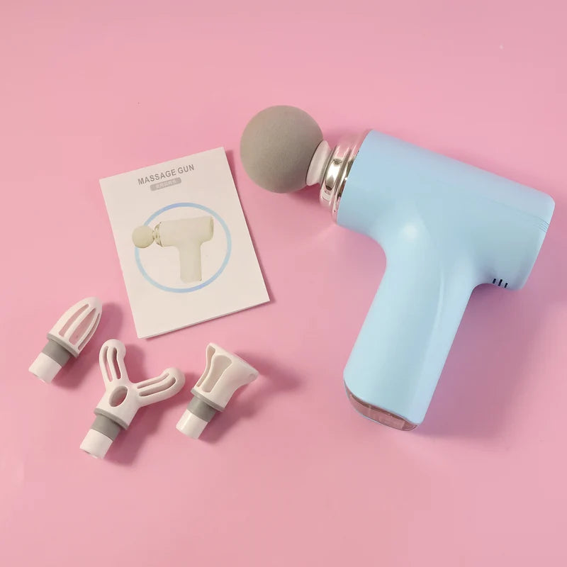 Electric Vibrating Massage Gun With Multiple Interchangeable Heads